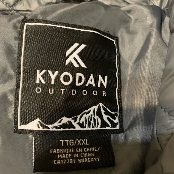 Kyodan Outdoor Men's Active Quilted Jacket Gray Pockets Size XXL - Picture 4 of 10